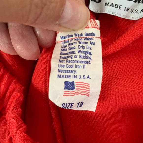 Vintage red A line skirt size 18 - Picture 6 of 6